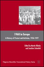 Cover of: 1968 in Europe: A History of Protest and Activism, 1956-1977 (Palgrave Macmillan Series in Transnational History)