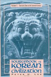 Sourcebook of Korean Civilization by Peter H. Lee