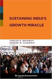 Cover of: Sustaining India's Growth Miracle