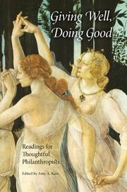 Cover of: Giving Well, Doing Good (Philanthropic and Nonprofit Studies)