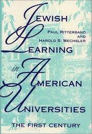 Jewish learning in American universities by Paul Ritterband