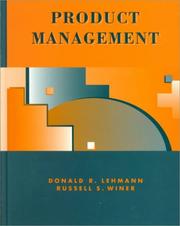 Product management by Donald R. Lehmann, Russell S. Winer