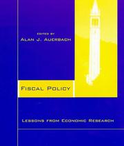 Cover of: Fiscal policy: lessons from economic research