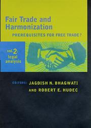 Cover of: Fair Trade and Harmonization, Vol. 2: Legal Analysis