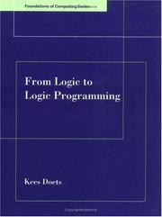 Cover of: From logic to logic programming by Kees Doets