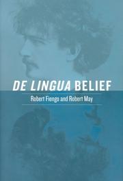 Cover of: De Lingua Belief (Bradford Books)