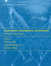Cover of: Environment, Development, and Evolution: Toward a Synthesis (Vienna Series in Theoretical Biology)