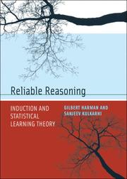 Cover of: Reliable Reasoning: Induction and Statistical Learning Theory (Jean Nicod Lectures)
