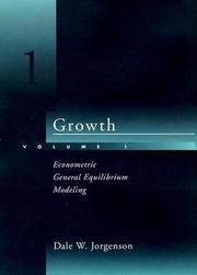 Growth, Vol. 1 by Dale W. Jorgenson