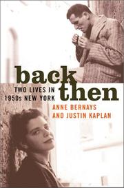 Cover of: Back then: two lives in 1950's New York