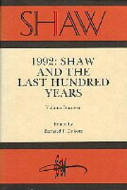 Cover of: 1992: Shaw and the Last Hundred Years (Shaw)