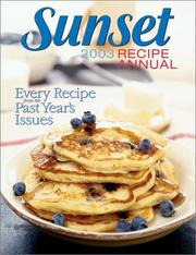 Cover of: Sunset Recipe Annual 2003 (Sunset Recipe Annual)