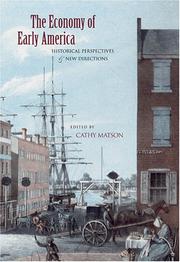 Cover of: The Economy of Early America: Historical Perspectives & New Directions