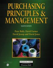 Cover of: Purchasing principles and management by Peter Baily ... [et al.].