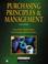 Cover of: Purchasing principles and management