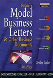 Gartside's model business letters by Taylor, Shirley Cert. Ed.