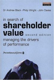 In search of shareholder value : managing the drivers of performance