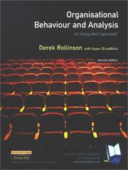 Organisational behaviour and analysis : an integrated approach