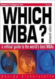 Which MBA? : a critical guide to the world's best MBAs
