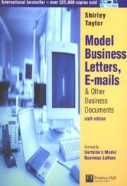 Model Business Letters, E-Mails, & Other Business Documents by Shirley Taylor