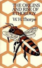 Cover of: The Origins and Rise of Ethology