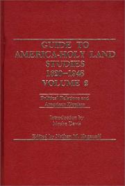 Cover of: Guide to American Holy Land Studies, 1620-1948 | Nathan Kaganoff