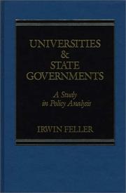 Universities and State Governments by Irwin Feller