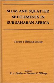 Slum and squatter settlements in Sub-Saharan Africa : toward a planning strategy