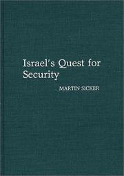 Cover of: Israel's quest for security by Martin Sicker