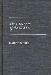 The genesis of the state by Martin Sicker