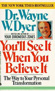 Cover of: You'll See It When You Believe It:  The Way to Your Personal Transformation