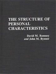 Cover of: The structure of personal characteristics