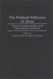 Cover of: The Political Influence of Ideas: Policy Communities and the Social Sciences