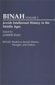 Cover of: Jewish intellectual history in the Middle Ages