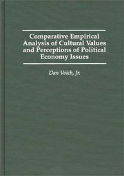 Comparative empirical analysis of cultural values and perceptions of political economy issues