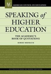 Speaking of Higher Education by Robert Birnbaum