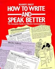 Cover of: Reader's Digest How to Write and Speak Better Hb