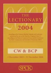 Cover of: The Lectionary 2004: Cw & Bcp 1 December 2003-31 December 2004 (Lectionary)