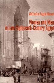 Cover of: Women and men in late eighteenth-century Egypt
