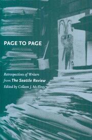 Cover of: Page to Page: Retrospectives of Writers from the Seattle Review