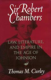 Sir Robert Chambers : law, literature, and Empire in the age of Johnson