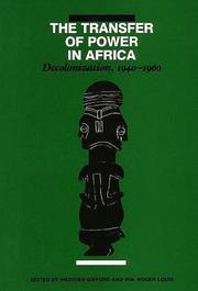 Cover of: The Transfer of Power in Africa: Decolonization, 1940-1960