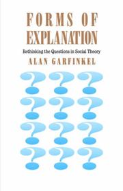 Cover of: Forms of Explanation by Alan Garfinkel