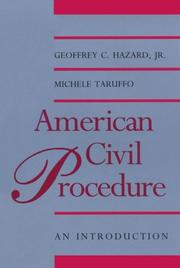 Cover of: American civil procedure: an introduction