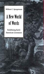 Cover of: A new world of words: redefining early American literature