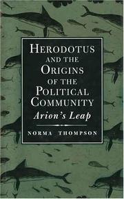 Cover of: Herodotus and the origins of the political community: Arion's leap