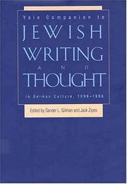Cover of: Yale companion to Jewish writing and thought in German culture, 1096-1996