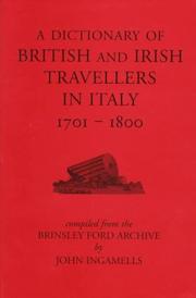 A dictionary of British and Irish travellers in Italy, 1701-1800