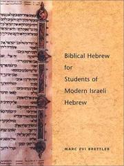 Cover of: Biblical Hebrew for Students of Modern Israeli Hebrew