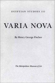 Cover of: Egyptian Studies III Varia Nova
